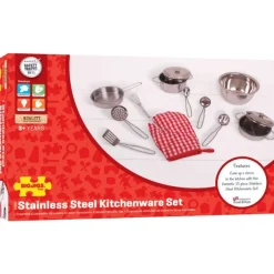 Bigjigs Toys Stainless Steel Kitchenware Set