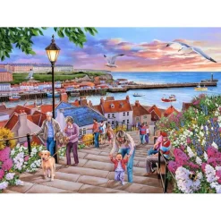 House of Puzzles 199 Steps Whitby - 1000 Piece Jigsaw Puzzle