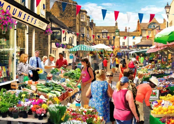 House of Puzzles Street Market - 1000 Piece Jigsaw Puzzle