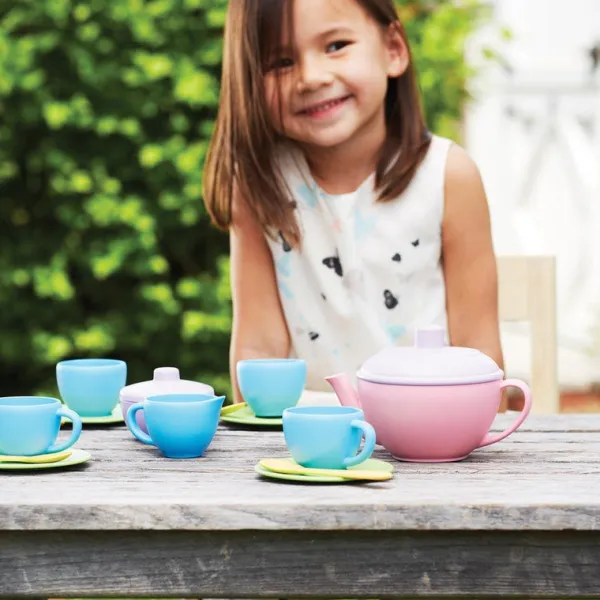 Green Toys Tea Set (Pink Teapot)