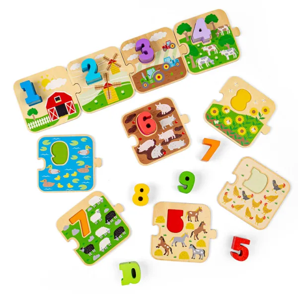 Bigjigs Toys 1-10 Tile Puzzle