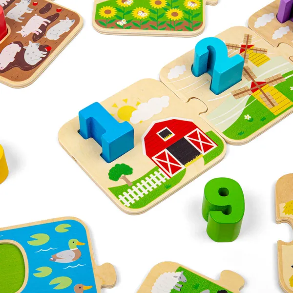 Bigjigs Toys 1-10 Tile Puzzle