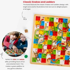 Bigjigs Toys Traditional Snakes and Ladders