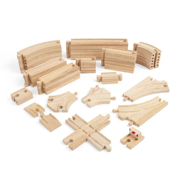 Bigjigs Rail Train Track Expansion Bundle (49 pieces)