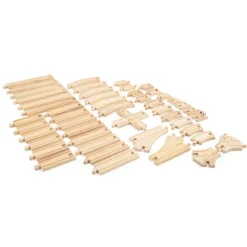 Bigjigs Rail Train Track Expansion Bundle (49 pieces)