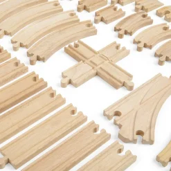 Bigjigs Rail Train Track Expansion Bundle (49 pieces)