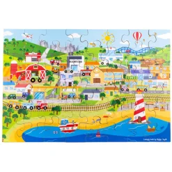 Bigjigs Toys Transport Town Floor Puzzle - DAMAGED BOX