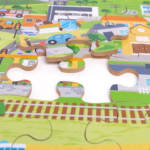 Bigjigs Toys Transport Town Floor Puzzle