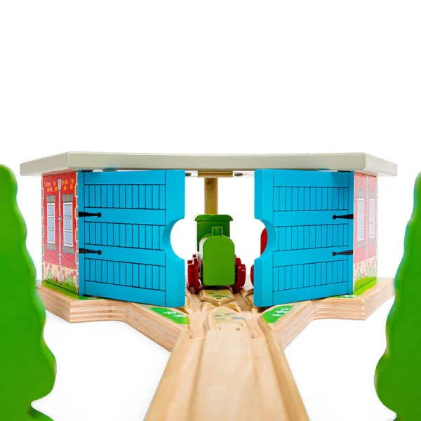 Bigjigs Rail Triple Engine Shed