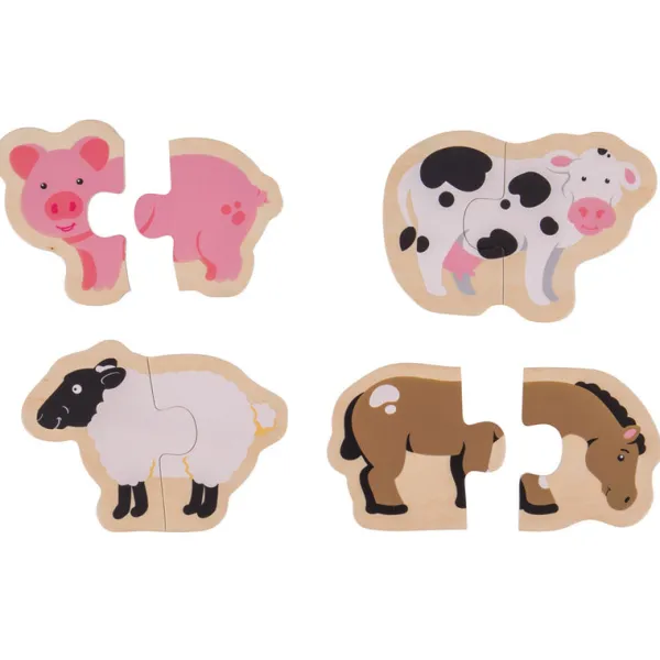 Bigjigs Toys Two Piece Puzzles (Farm)