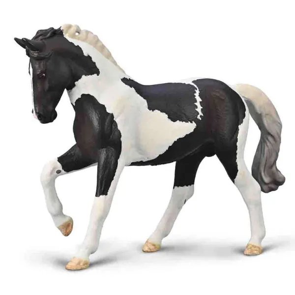 CollectA Warmblood Stallion - Black Tobiano