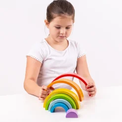 Bigjigs Toys Wooden Stacking Rainbow - Small